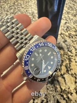 Custom 40mm Batman/Batgirl GMT Style Diver Mod Watch NH34 Automatic