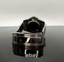 Custom 40mm Black GMT Style Mod Watch Jubilee Band with NH34 Automatic