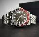 Custom 40mm Coke GMT Style Sub Mod Watch Jubilee Bracelet with NH34 Automatic