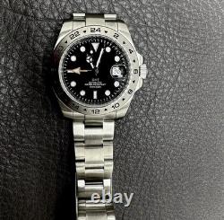 Custom 40mm EX2 GMT Black Dial Mod Watch with NH34 Automatic Movement