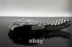 Custom 40mm GMT Diver Bruce Wayne Black Grey Mod Watch with NH34 Automatic