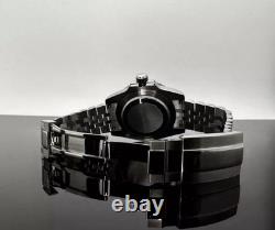 Custom 40mm GMT Diver Bruce Wayne Black Grey Mod Watch with NH34 Automatic
