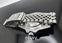 Custom 40mm GMT Diver Bruce Wayne Black Grey Mod Watch with NH34 Automatic