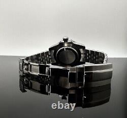 Custom 40mm GMT Diver Bruce Wayne Black Grey Mod Watch with NH34 Automatic