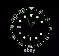 Custom 40mm GMT Style Batman Mod Watch with NH34 Automatic Bezel Lumes