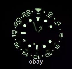 Custom 40mm GMT Style Batman Mod Watch with NH34 Automatic Bezel Lumes