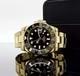 Custom 40mm GMT Style Black Gold Mod Watch Gold Case & Band with NH34 Automatic