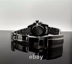 Custom 40mm GMT Style Diver Bruce Wayne Black Grey Mod Watch NH34 Automatic