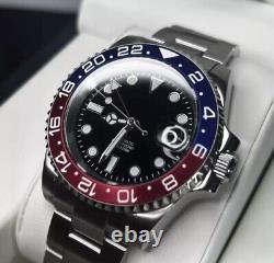 Custom 40mm Pepsi GMT Style Dive Mod Watch with NH34 Automatic Mechanical