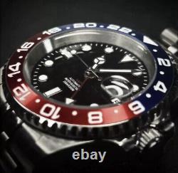 Custom 40mm Pepsi GMT Style Sub Mod Watch Jubilee with NH34 Automatic
