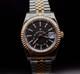Custom Built GMT Automatic Date Watch NH34 Two Tone Fluted Bezel