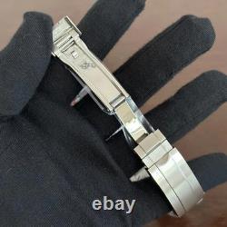 Custom Built GMT NH34 Automatic Black Dial Blue Bezel Steel 40mm Watch