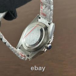 Custom Built GMT NH34 Automatic Black Dial Blue Black Bezel Jubilee 40mm