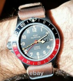 Custom Destro LHD Glycine Combat Sub GMT GL0300 Coffee Tropical Dial & Hands