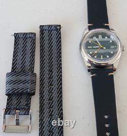 Custom GMT Mod Watch 39.5mm Oyster Case Sapphire 2 Straps Leather Seiko NH34 USA