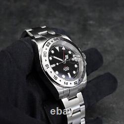 Custom Made 40mm Black Explore 2 GMT Diver Mod Watch with NH34 Movement