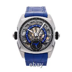 Cyrus Klepcys GMT Retrograde LE Auto Titanium Mens Strap Watch 539.507. TT. A