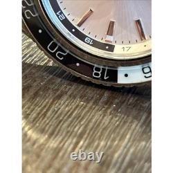 DAMAGED Bezel Custom NH34 Mod Watch Automatic GMT 44mm White Pearl Dial Sapphire