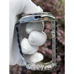 DAMAGED Bezel Custom NH34 Mod Watch Automatic GMT 44mm White Pearl Dial Sapphire