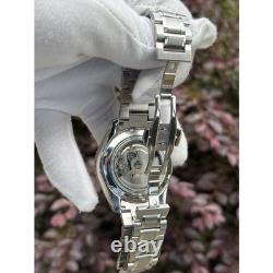 DAMAGED Bezel Custom NH34 Mod Watch Automatic GMT 44mm White Pearl Dial Sapphire