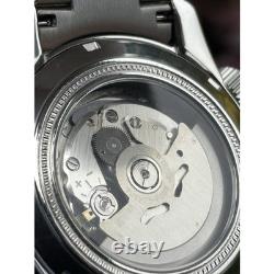 DAMAGED Bezel Custom NH34 Mod Watch Automatic GMT 44mm White Pearl Dial Sapphire