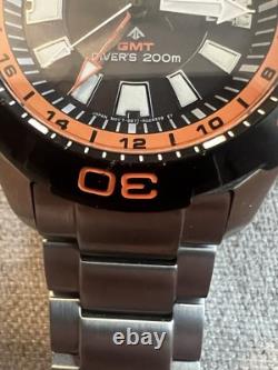 DEFECTIVE Citizen Promaster Eco Drive GMT 44mm Case Stainless with Silve G3D