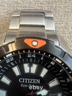 DEFECTIVE Citizen Promaster Eco Drive GMT 44mm Case Stainless with Silve G3D