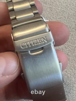 DEFECTIVE Citizen Promaster Eco Drive GMT 44mm Case Stainless with Silve G3D
