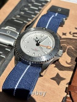 DIY Watch Club DWC-D03 GMT Diver 42mm White Dial Automatic Seiko NH34 Sapphire