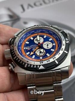 Deep Blue World Diver GMT 500 World Time Big Dive Watch Wetsuit 47mm Very Rare