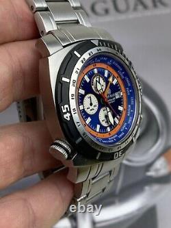 Deep Blue World Diver GMT 500 World Time Big Dive Watch Wetsuit 47mm Very Rare