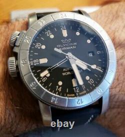 Destro LHD Glycine Airman 44 GMT World Timer Tropical Dial & Hands Blasted Case