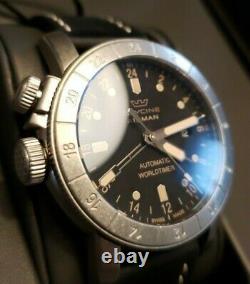 Destro LHD Glycine Airman 44 GMT World Timer Tropical Dial & Hands Blasted Case