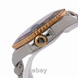 Dwellingham Men's Apollo 40mm GMT Automatic, 904L Steel/Rose Gold, Shark Hand