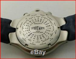 EBEL Sportwave Meridian WorldTime GMT E9122641 Automatic 40mm Steel Mens Watch