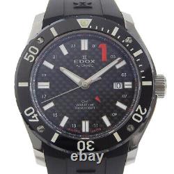 EDOX Class One GMT World Time 93005-3-NIN Black dial watch men TO154105