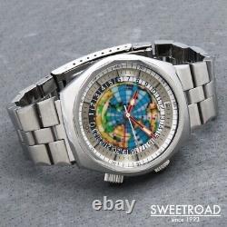 EDOX GEOSCOPE42 World's first authentic world time GMT Ref. 200170 cal. 2774 1970s