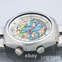 EDOX GEOSCOPE42 World's first authentic world time GMT Ref. 200170 cal. 2774 1970s