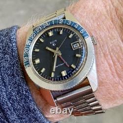 ELGIN Swiss 60s Vintage Rarely Seen GMT Computer Automatic Pilot Watch AS1902/03