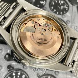 ELGIN Swiss 60s Vintage Rarely Seen GMT Computer Automatic Pilot Watch AS1902/03