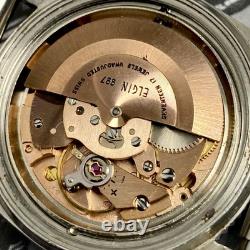 ELGIN Swiss 60s Vintage Rarely Seen GMT Computer Automatic Pilot Watch AS1902/03