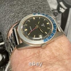 ELGIN Swiss 60s Vintage Rarely Seen GMT Computer Automatic Pilot Watch AS1902/03