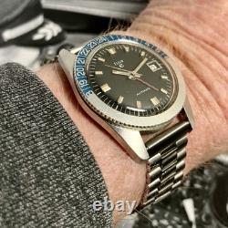 ELGIN Swiss 60s Vintage Rarely Seen GMT Computer Automatic Pilot Watch AS1902/03
