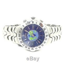 Ebel Sport Wave Meridian World Time GMT Stainless Automatic Men's Watch 9122641