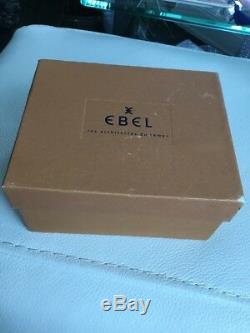 Ebel Sportwave GMT Meridian Worldtime 18K Solid Gold & Stainless Box Papers EUC