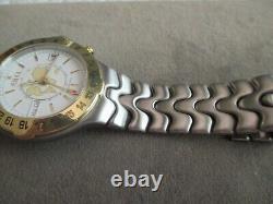 Ebel Sportwave World Time Gmt Automatic Men's Watch E6122641, Swiss