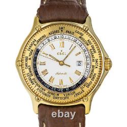 Ebel Voyager 8124913 18 Karat Yellow Gold White Dial Box Automatic Movement