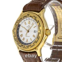 Ebel Voyager 8124913 18 Karat Yellow Gold White Dial Box Automatic Movement