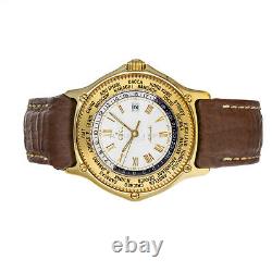 Ebel Voyager 8124913 18 Karat Yellow Gold White Dial Box Automatic Movement