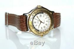 Ebel Voyager Worldtime GMT Automatic Mens Watch, Brown Strap, 1124913